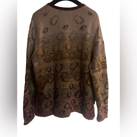 Peruvian Connection Sweater Multicolor Alpaca Cardigan XL - Picture 2 of 11